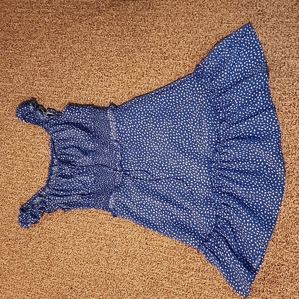 Blue & White Raindrop Sundress size small